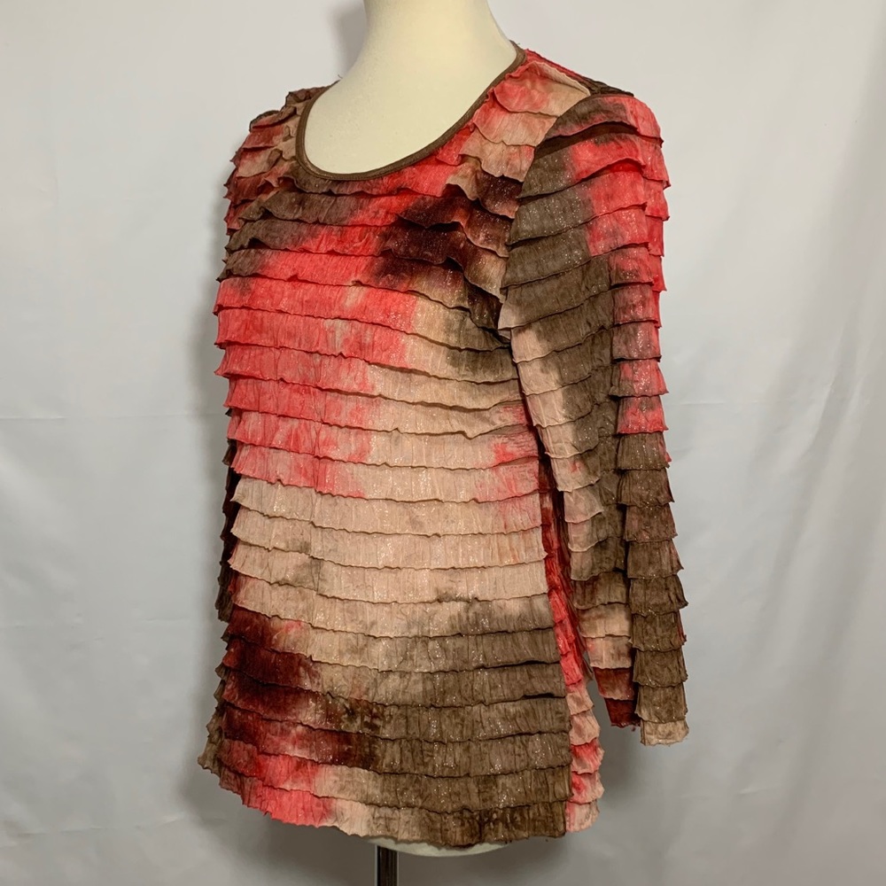 Notations Ruffle 3/4 Sleeve Blouse - Picture 5 of 12